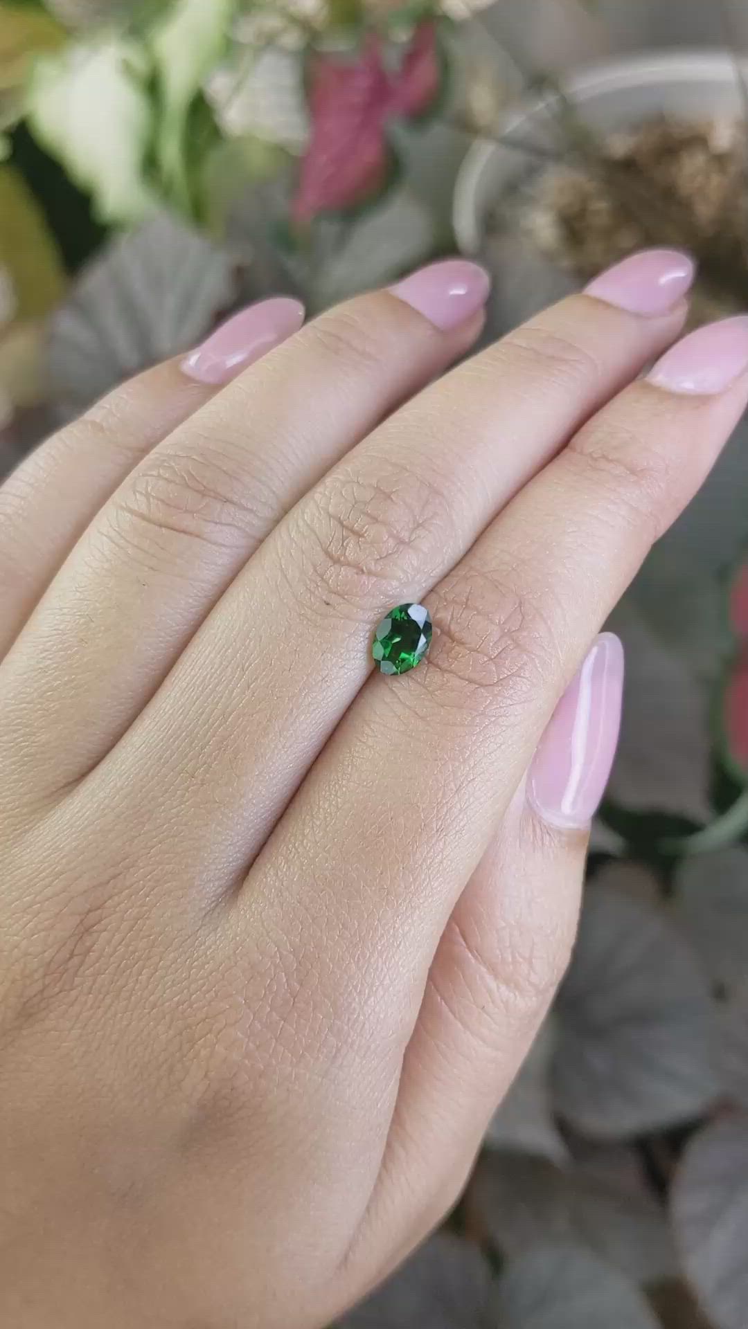 0.67 Ct. Green Chrome Tourmaline from Madagascar Size Video