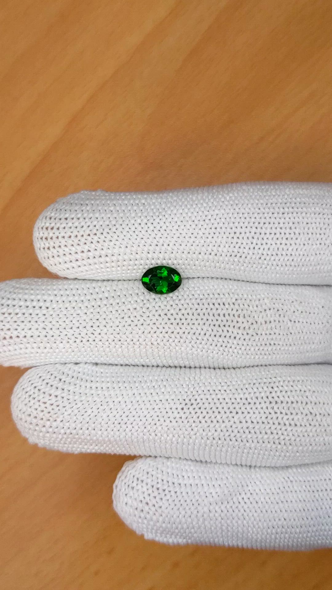 0.67 Ct. Green Chrome Tourmaline from Madagascar Size Video