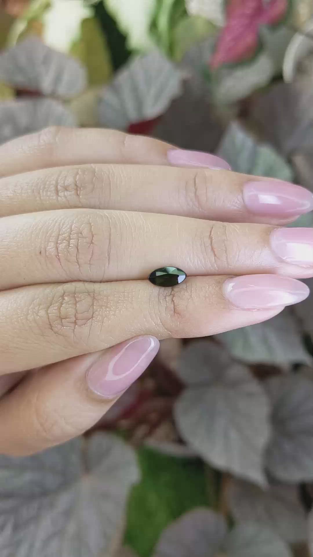 0.67 Ct. Green Tourmaline from Ceylon (Sri Lanka) Size Video