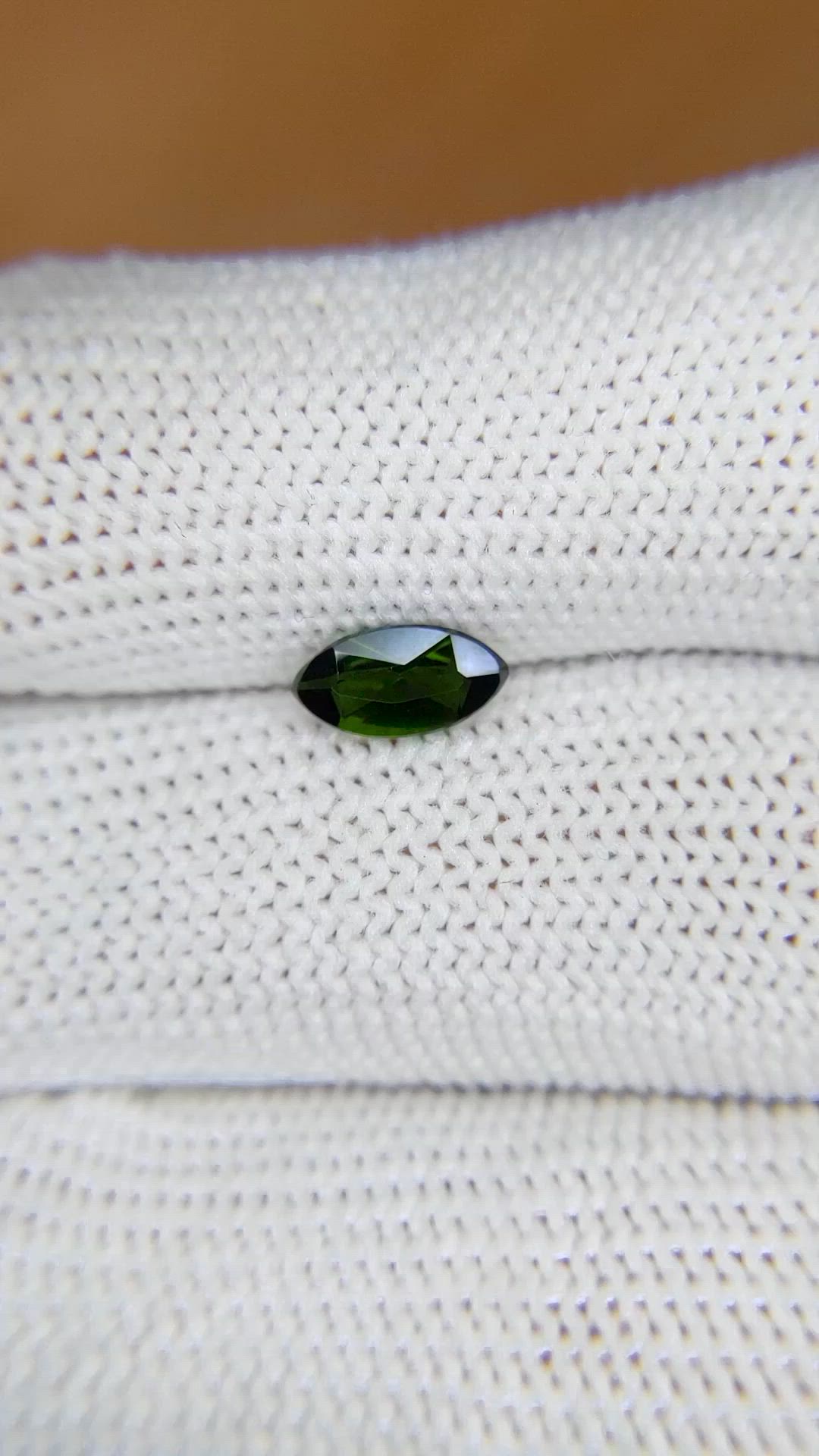 0.67 Ct. Green Tourmaline from Ceylon (Sri Lanka) Size Video
