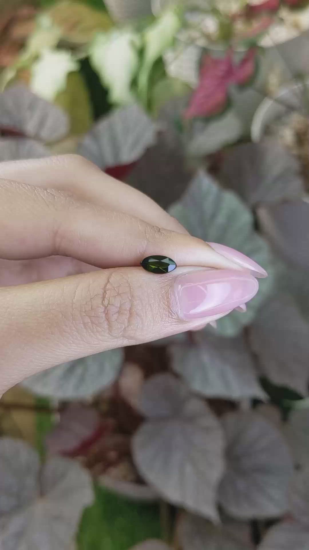 0.67 Ct. Green Tourmaline from Ceylon (Sri Lanka) Size Video