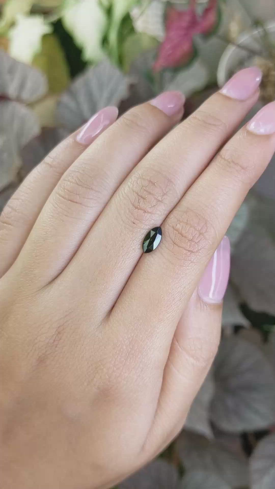 0.67 Ct. Green Tourmaline from Ceylon (Sri Lanka) Size Video