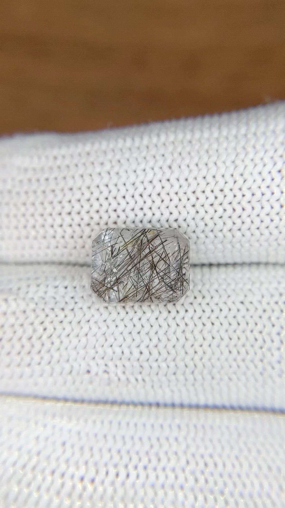 3.41 Ct. Brown Rutilated Quartz from Ceylon (Sri Lanka) Size Video