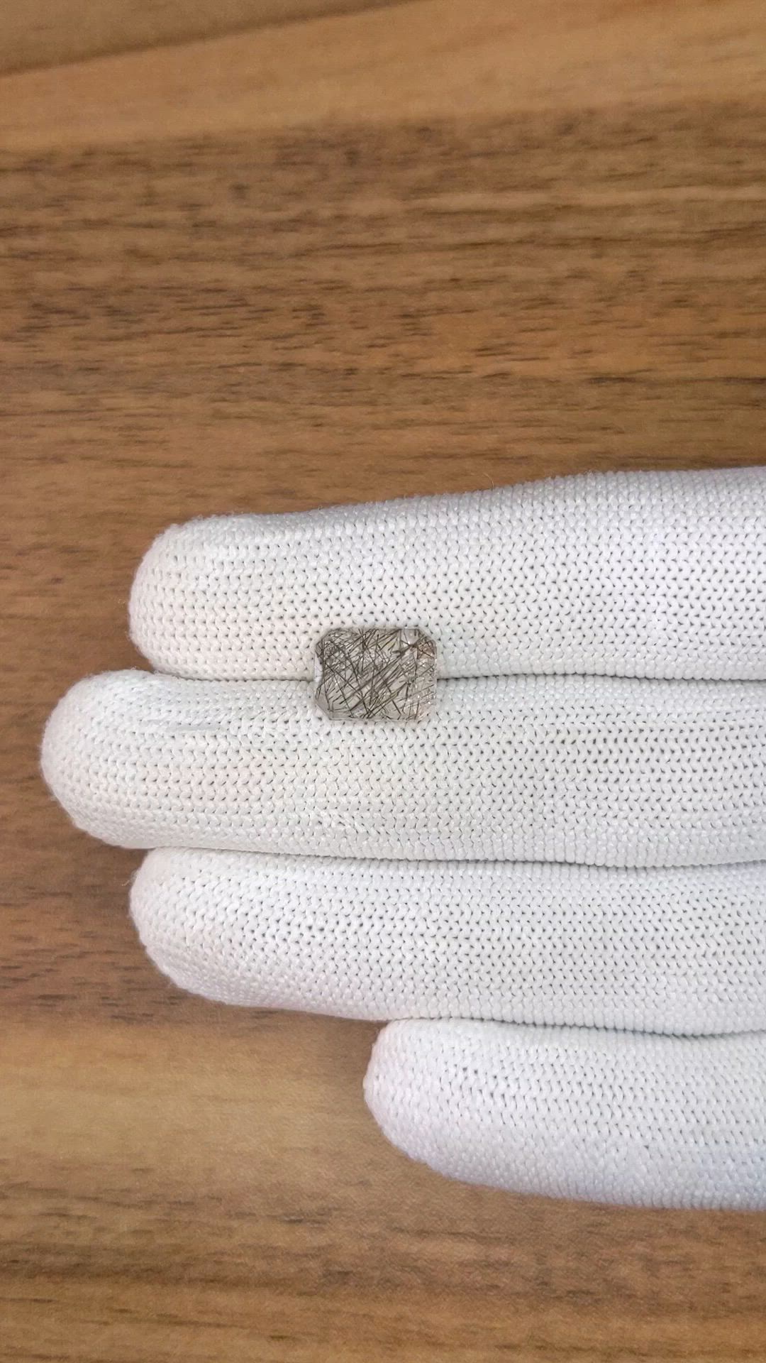 3.41 Ct. Brown Rutilated Quartz from Ceylon (Sri Lanka) Size Video