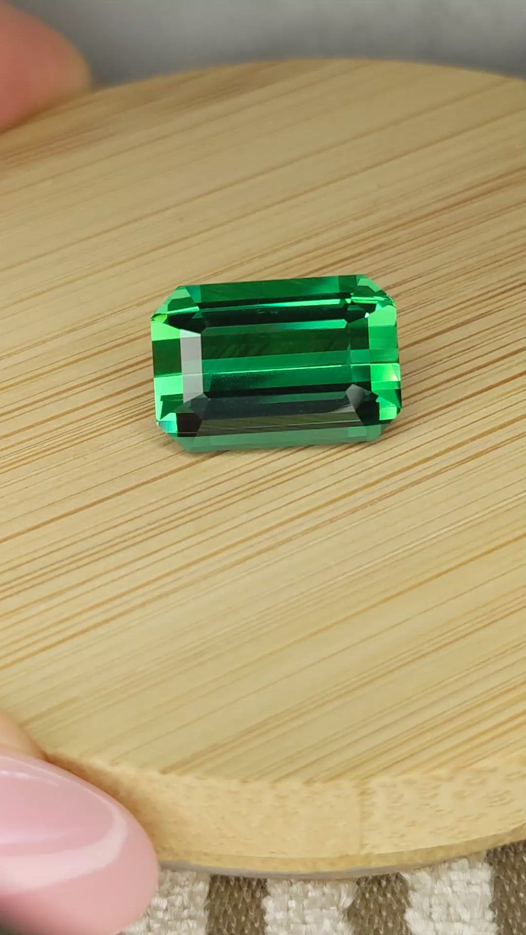 8.69 Ct. Green Tourmaline from Brazil Size Video