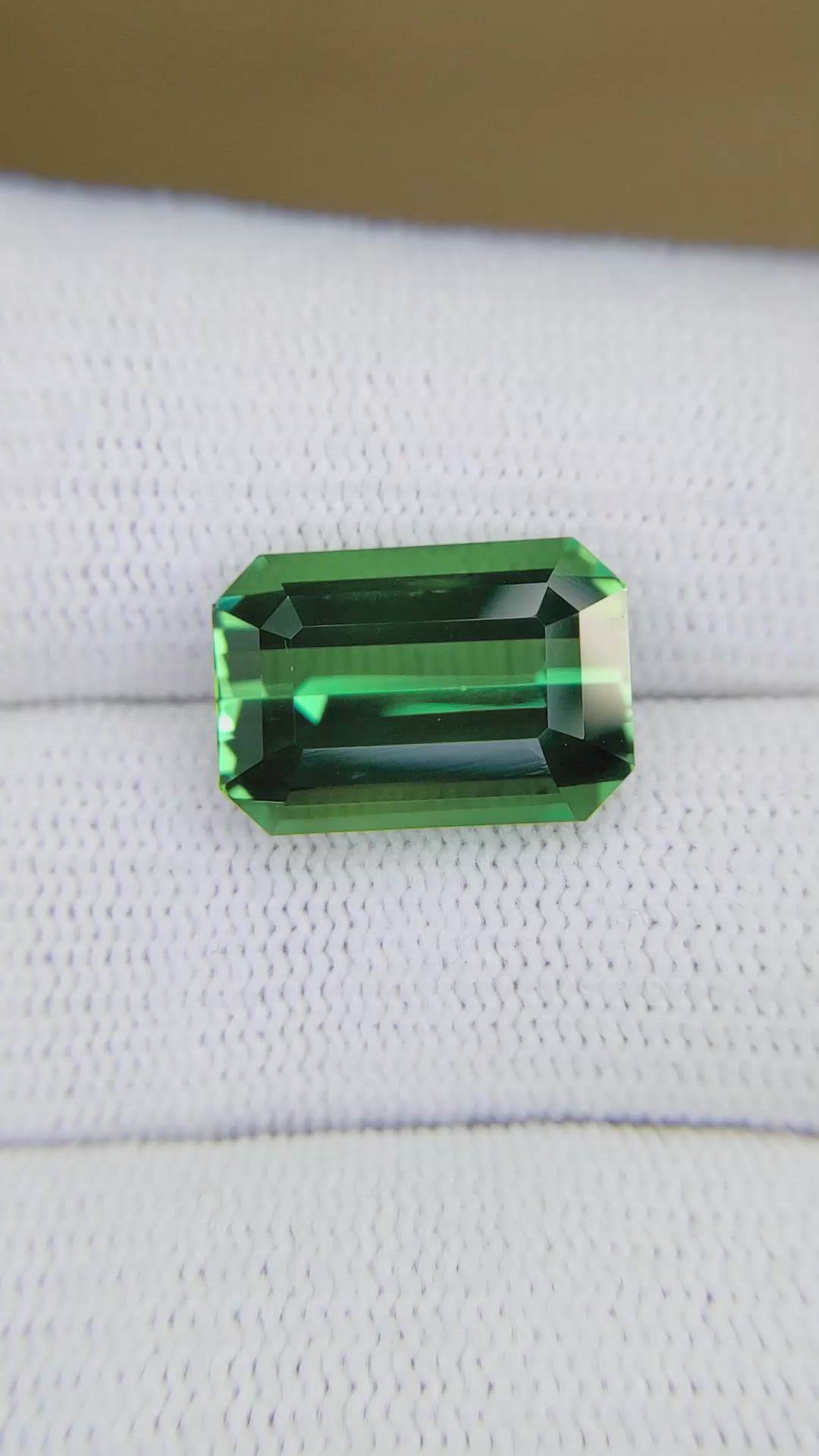 8.69 Ct. Green Tourmaline from Brazil Size Video