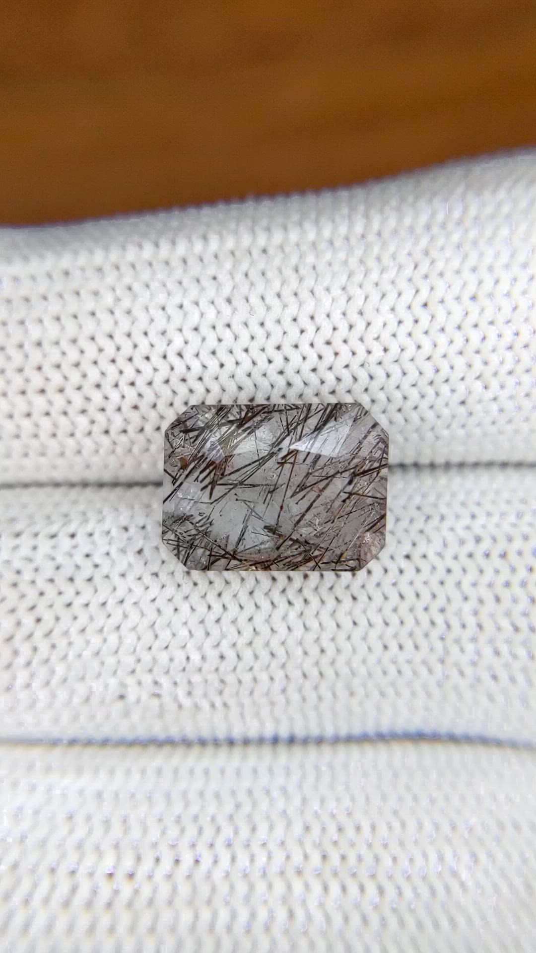 5.77 Ct. Brown Rutilated Quartz from Ceylon (Sri Lanka) Size Video