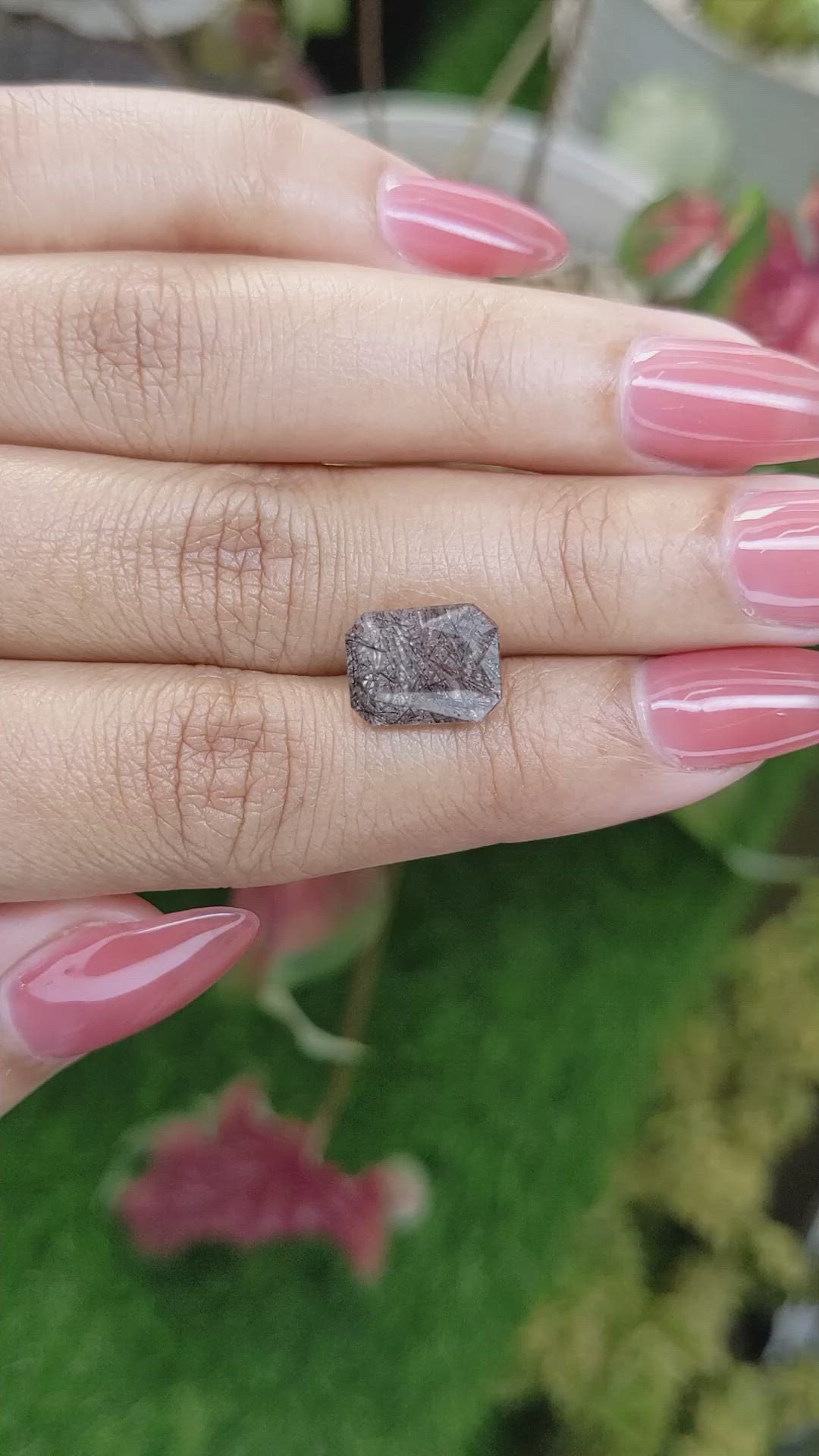 3.87 Ct. Brown Rutilated Quartz from Ceylon (Sri Lanka) Size Video