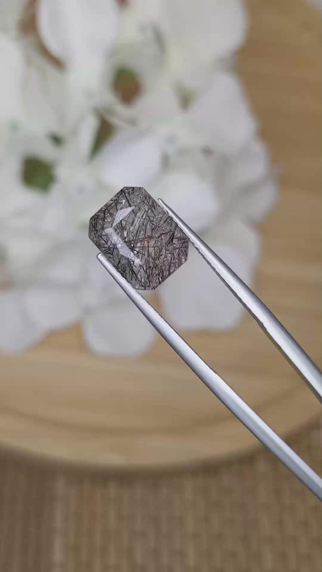3.87 Ct. Brown Rutilated Quartz from Ceylon (Sri Lanka) Size Video