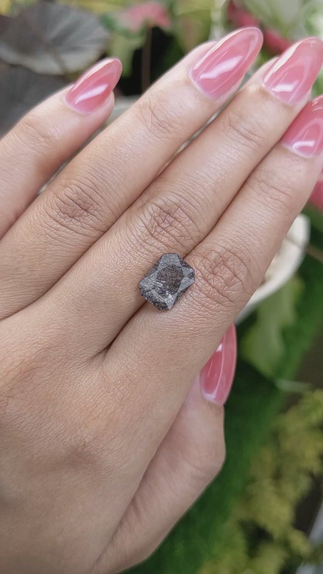 3.87 Ct. Brown Rutilated Quartz from Ceylon (Sri Lanka) Size Video