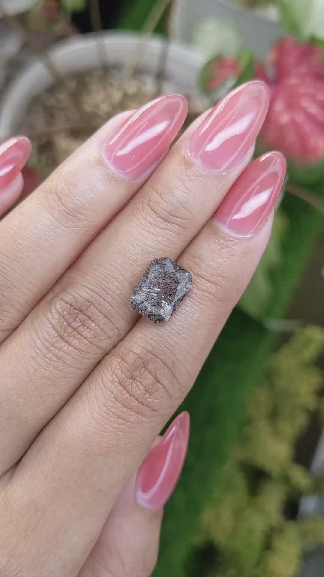 3.87 Ct. Brown Rutilated Quartz from Ceylon (Sri Lanka) Size Video