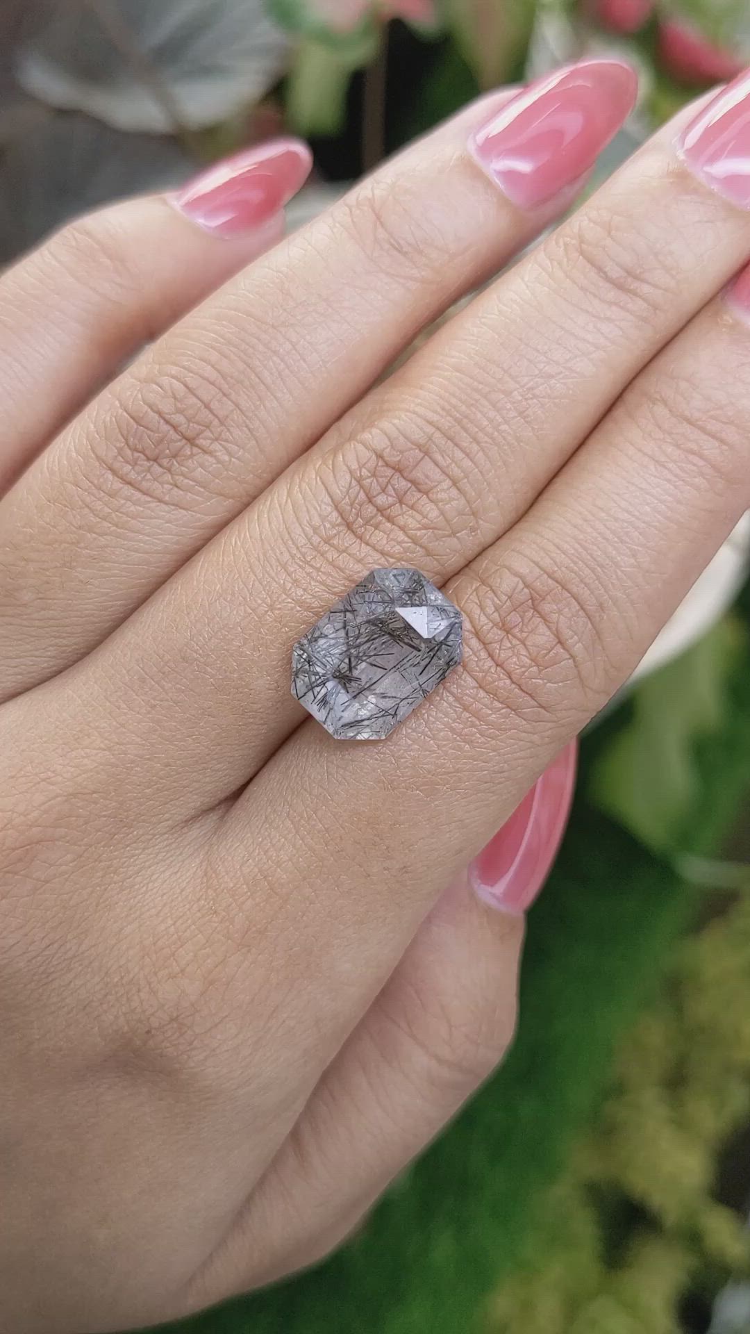 6.32 Ct. Smoky Rutilated Quartz from Ceylon (Sri Lanka) Size Video