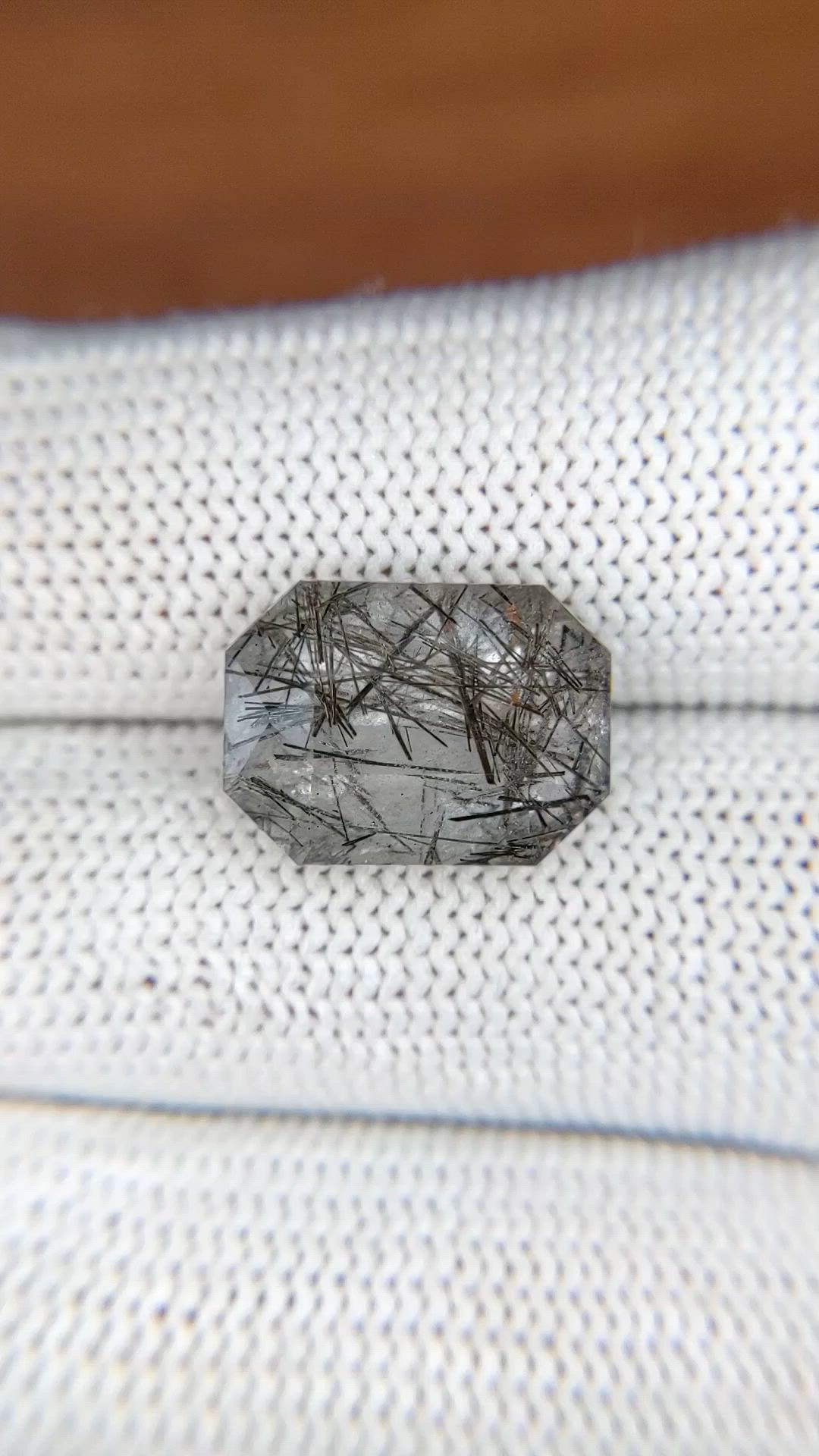 6.32 Ct. Smoky Rutilated Quartz from Ceylon (Sri Lanka) Size Video