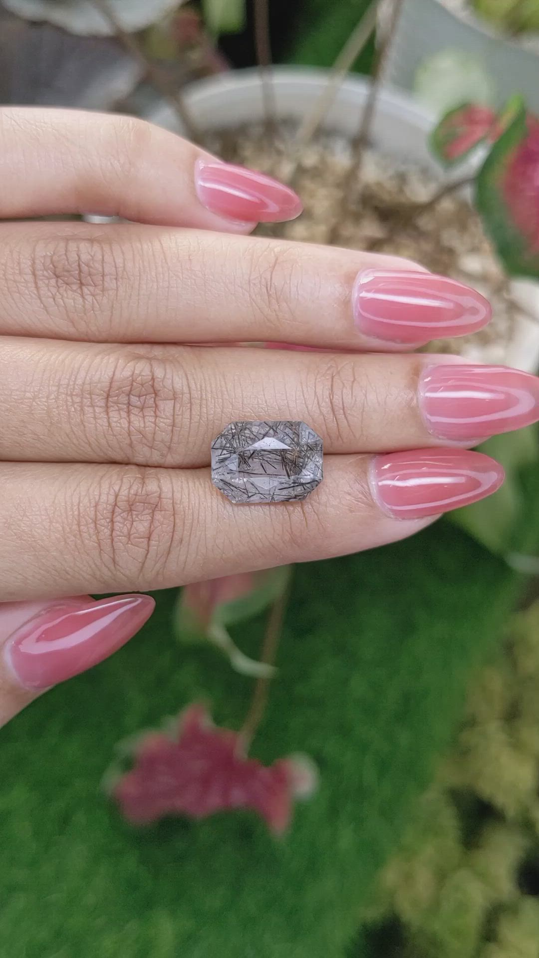 6.32 Ct. Smoky Rutilated Quartz from Ceylon (Sri Lanka) Size Video