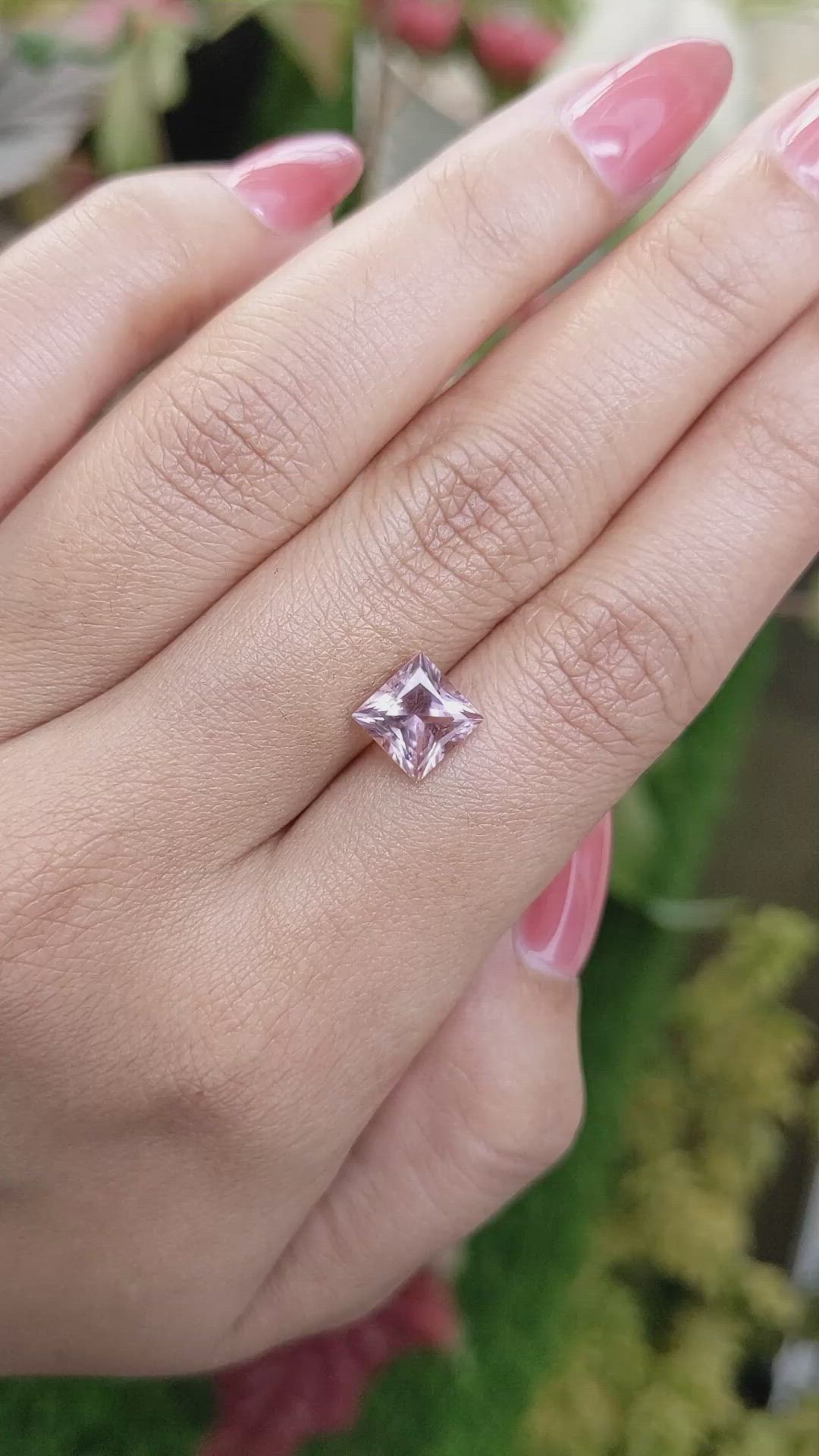 2.08 Ct. Pink Tourmaline from Ceylon (Sri Lanka) Size Video