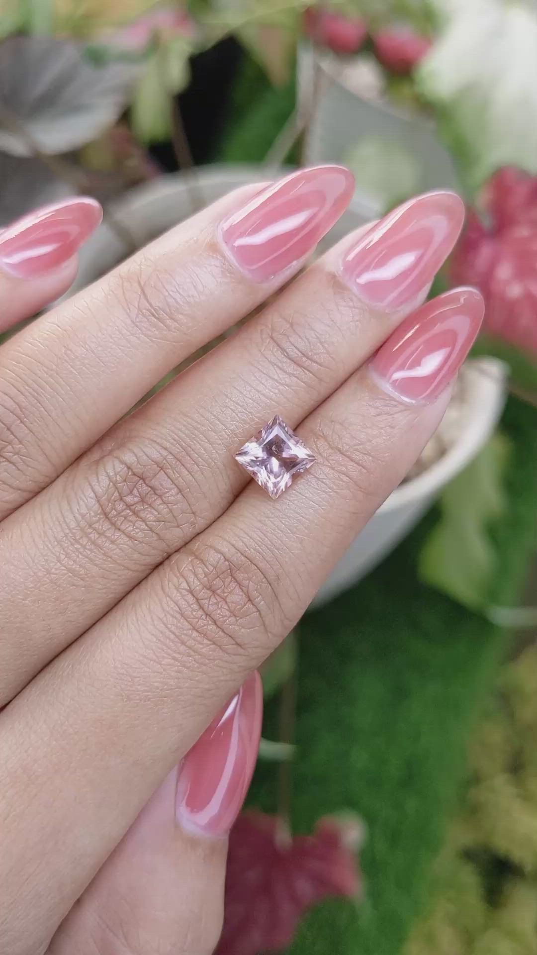 2.08 Ct. Pink Tourmaline from Ceylon (Sri Lanka) Size Video