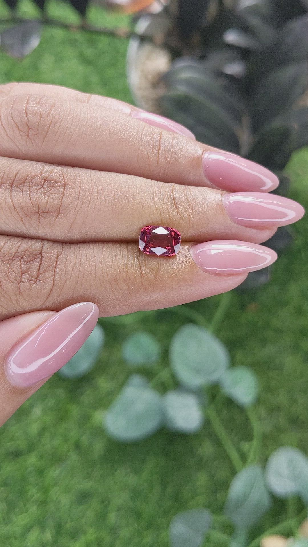 1.55 Ct. Red Garnet from Tanzania Size Video