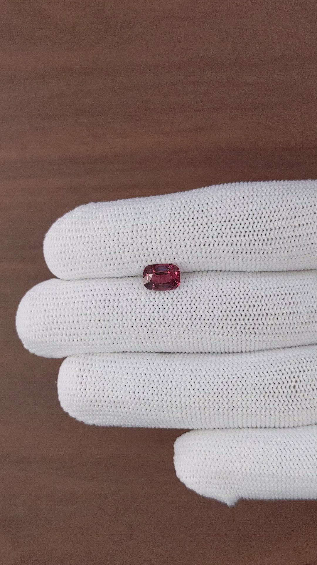 1.55 Ct. Red Garnet from Tanzania Size Video