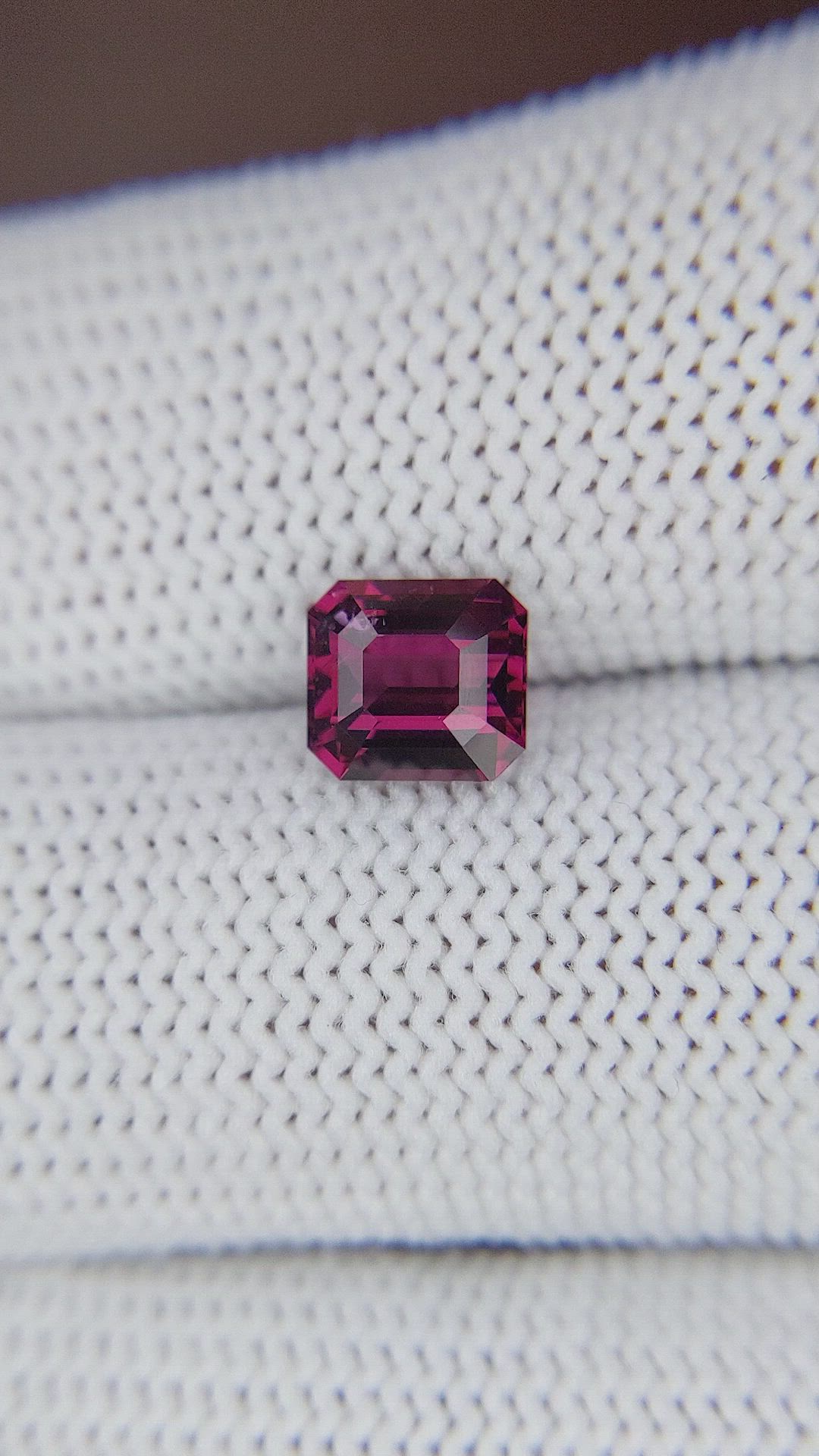1.57 Ct. Purplish Pink Garnet from Tanzania Size Video