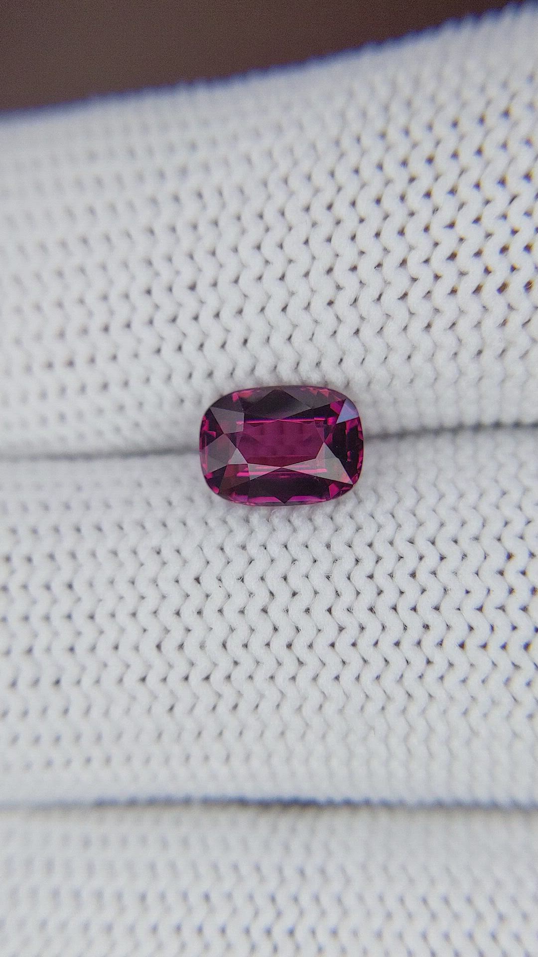 1.57 Ct. Purplish Pink Garnet from Tanzania Size Video