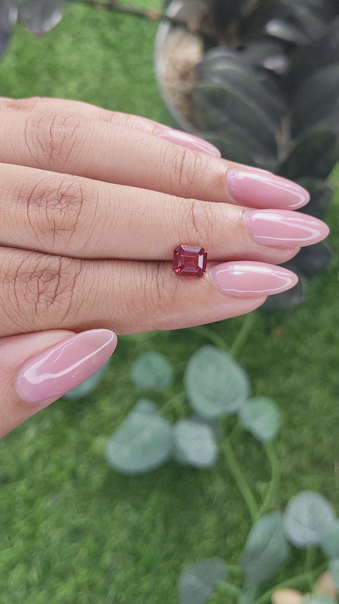 1.34 Ct. Red Garnet from Tanzania Size Video