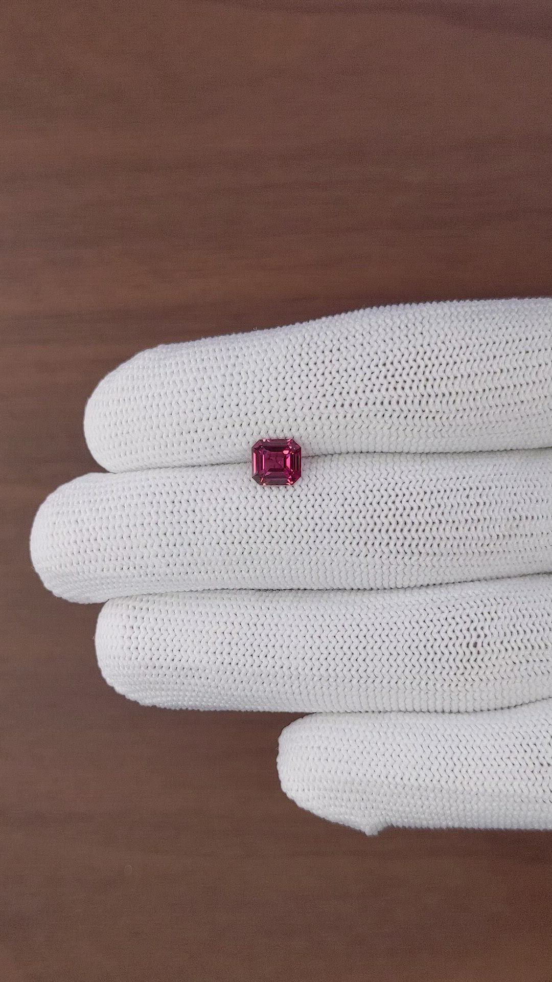 1.34 Ct. Red Garnet from Tanzania Size Video