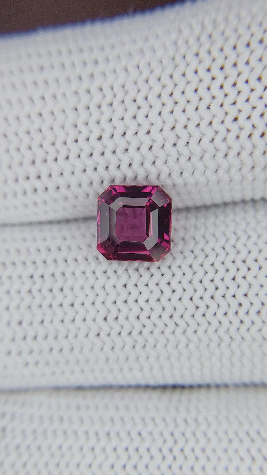 1.91 Ct. Purplish Pink Garnet from Tanzania Size Video