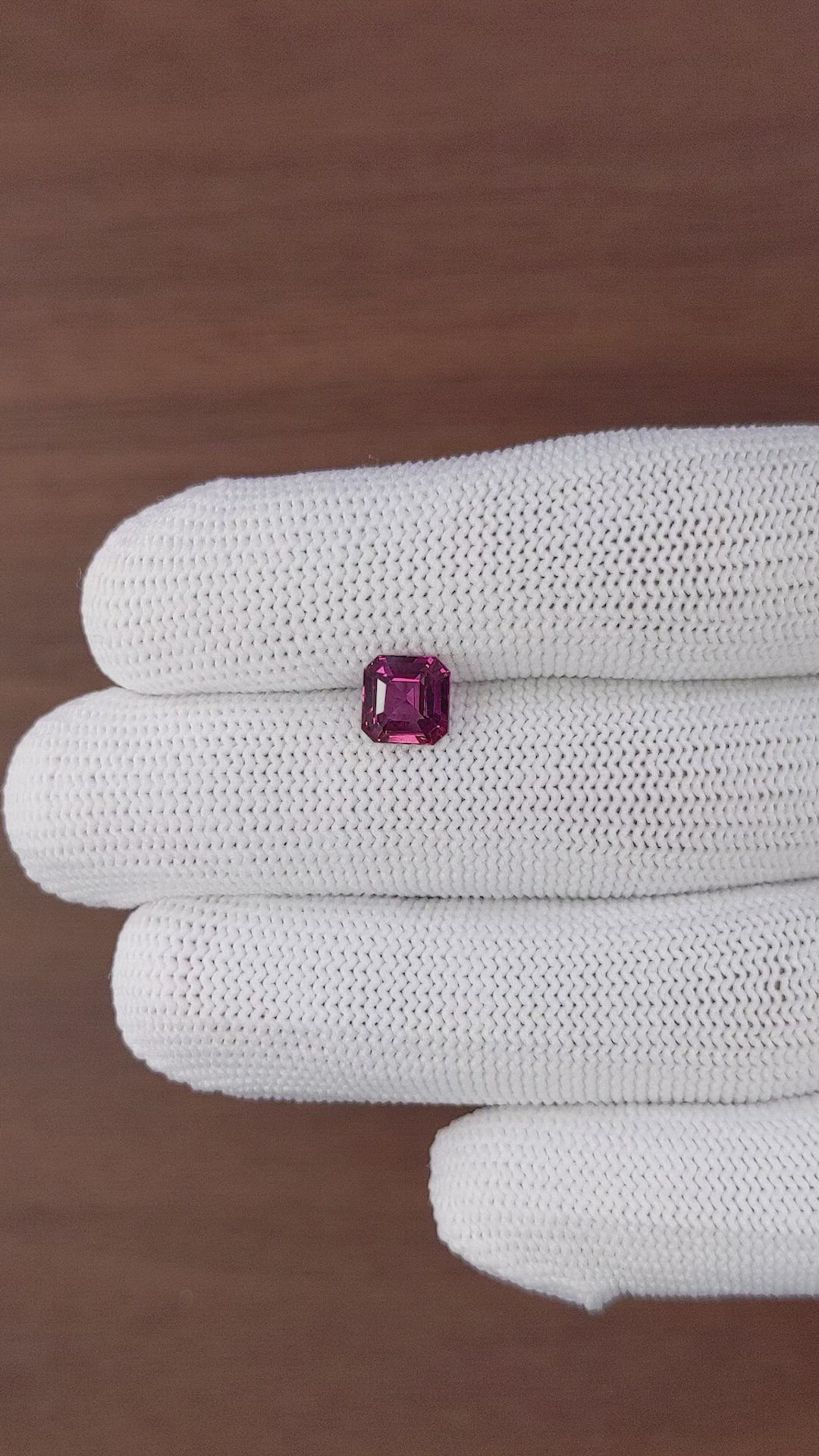 1.91 Ct. Purplish Pink Garnet from Tanzania Size Video