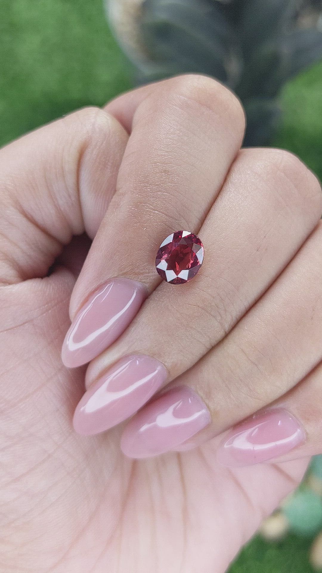 2.05 Ct. Red Garnet from Tanzania Size Video