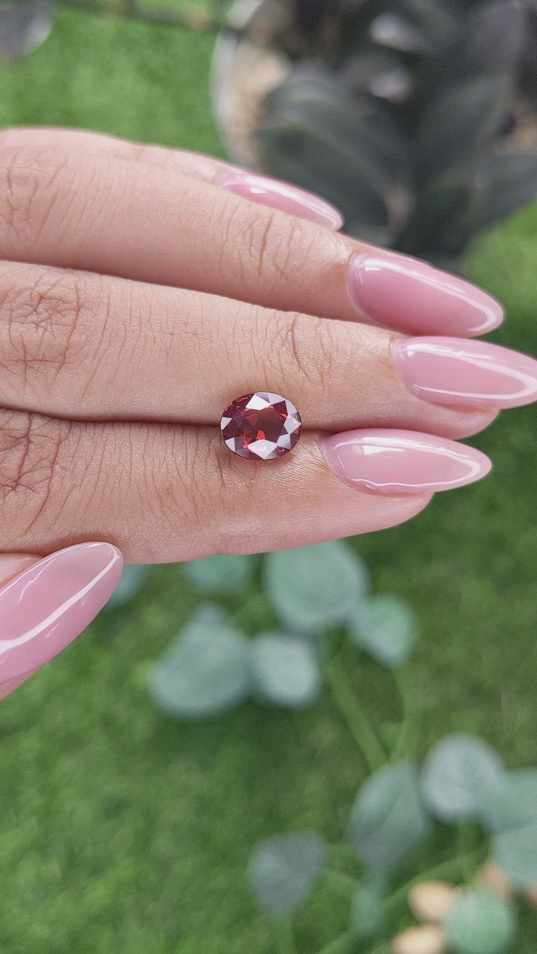 2.05 Ct. Red Garnet from Tanzania Size Video