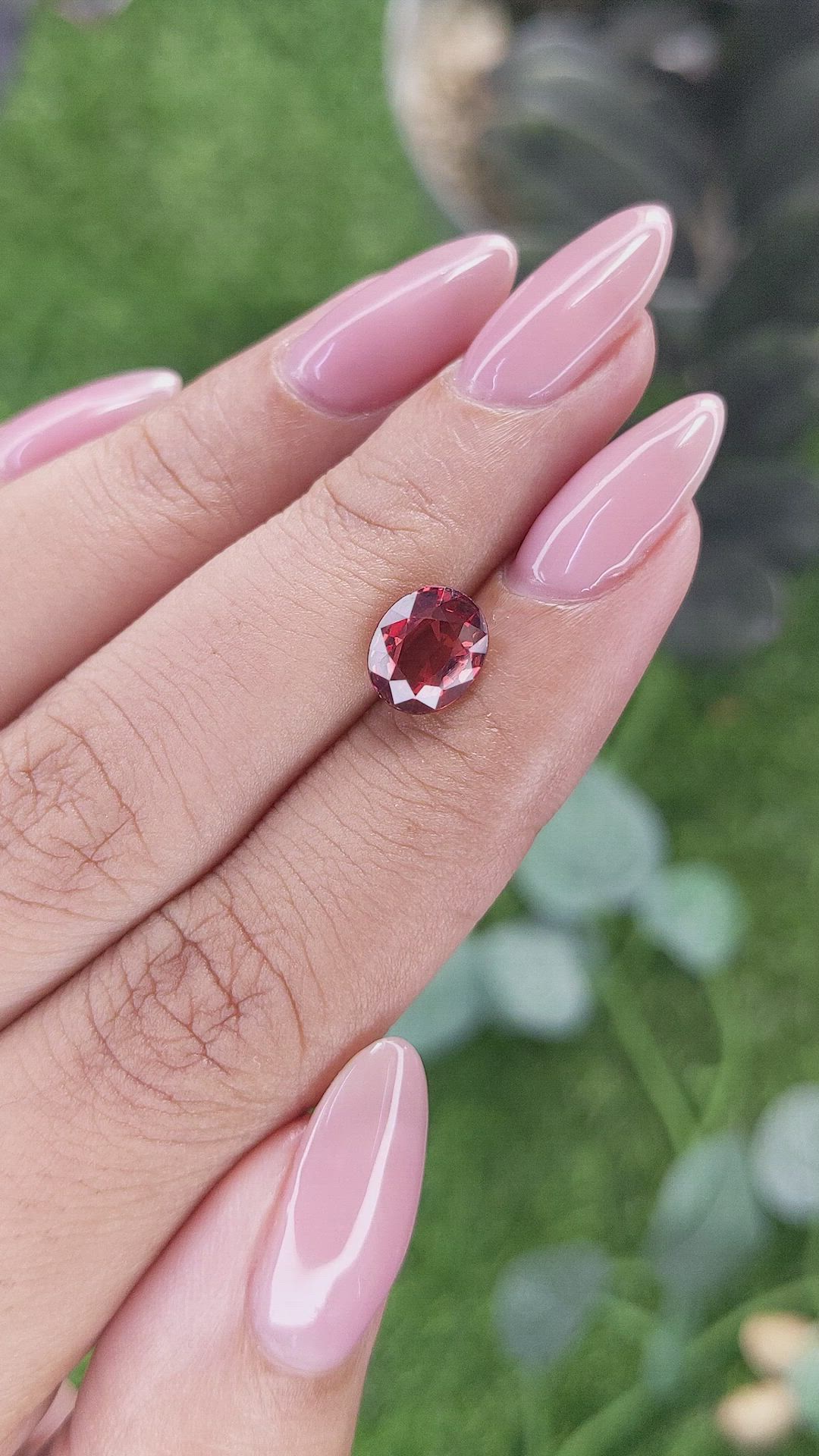 2.05 Ct. Red Garnet from Tanzania Size Video