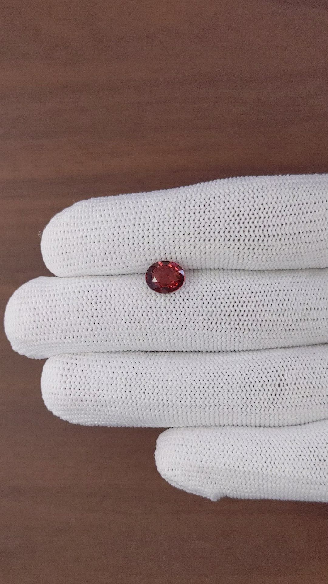 2.05 Ct. Red Garnet from Tanzania Size Video