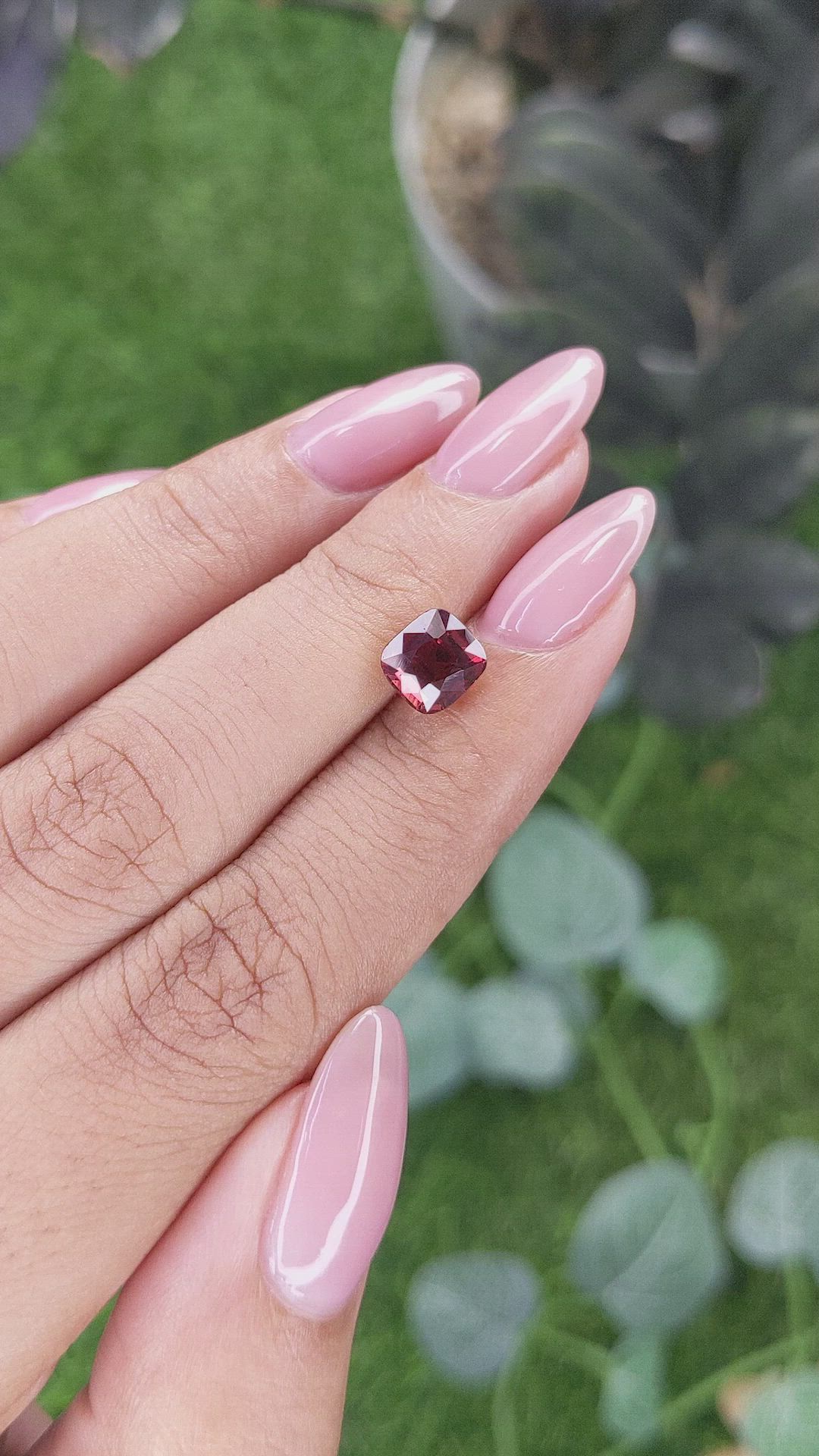 2.04 Ct. Red Garnet from Tanzania Size Video