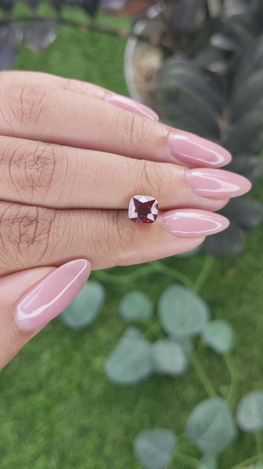 2.04 Ct. Red Garnet from Tanzania Size Video