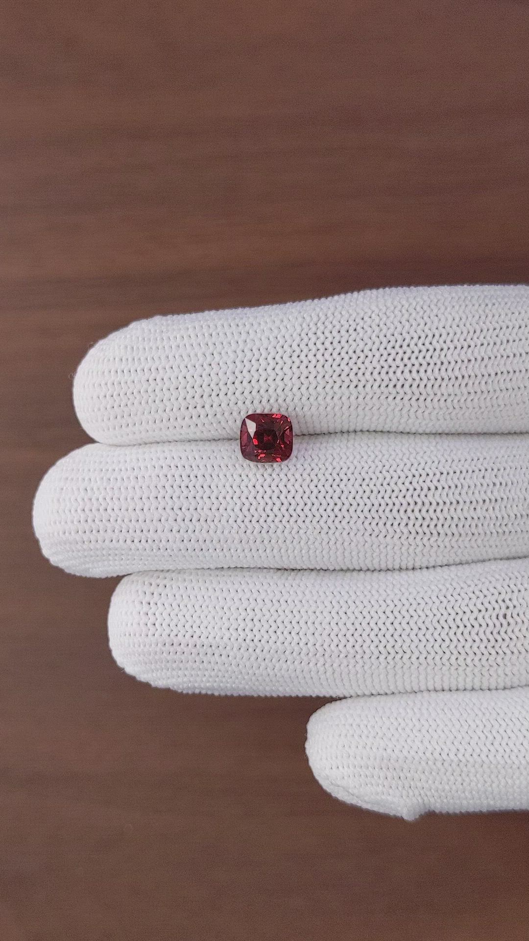 2.04 Ct. Red Garnet from Tanzania Size Video