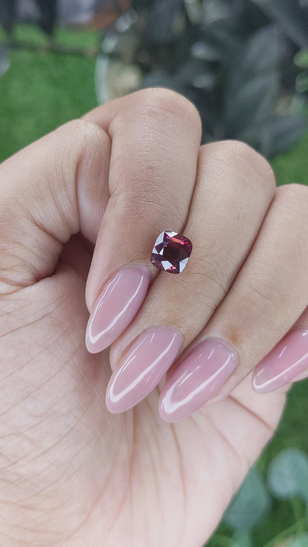 2.04 Ct. Red Garnet from Tanzania Size Video