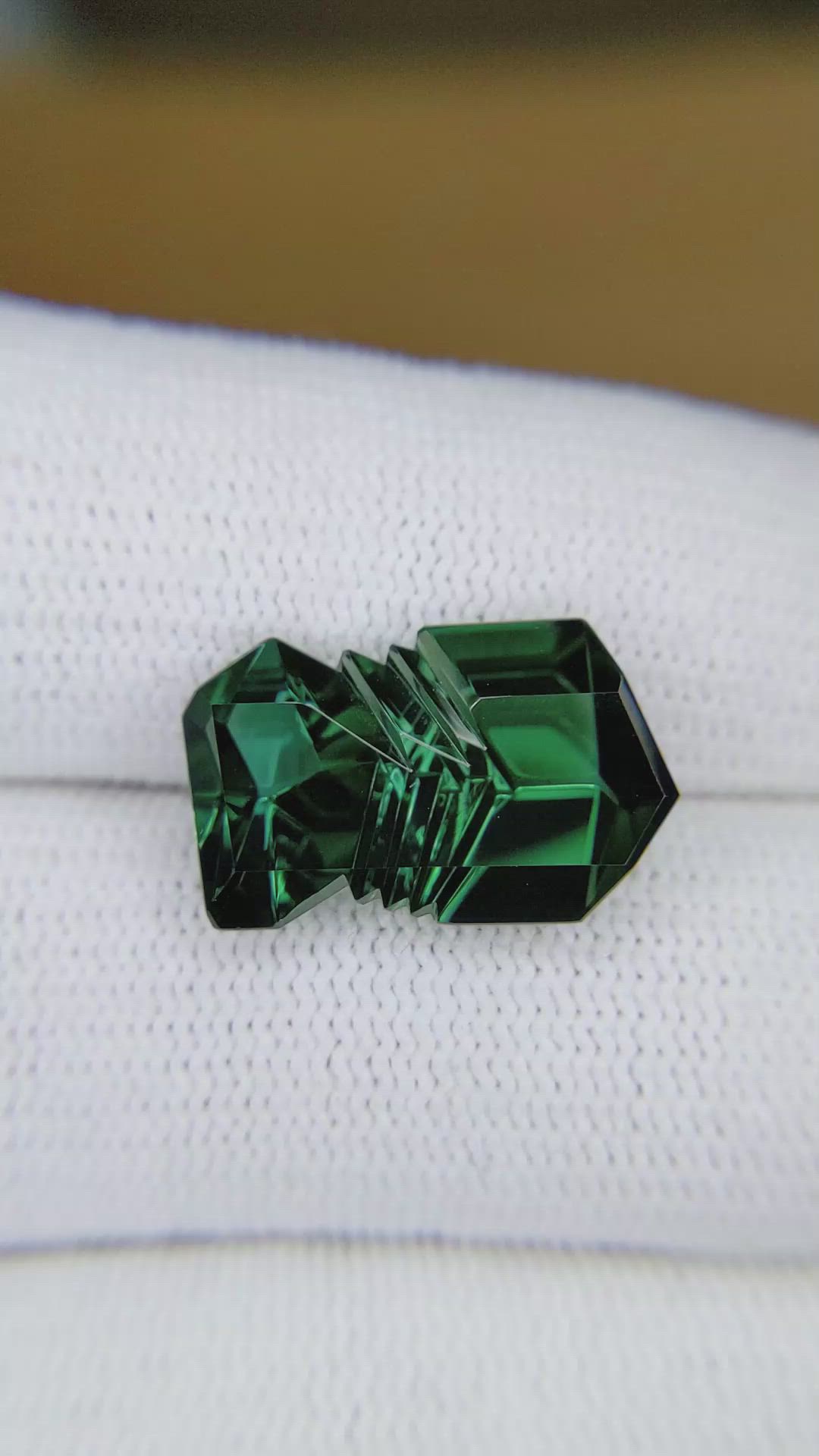 7.97 Ct. Bluish Green Tourmaline from Brazil Size Video