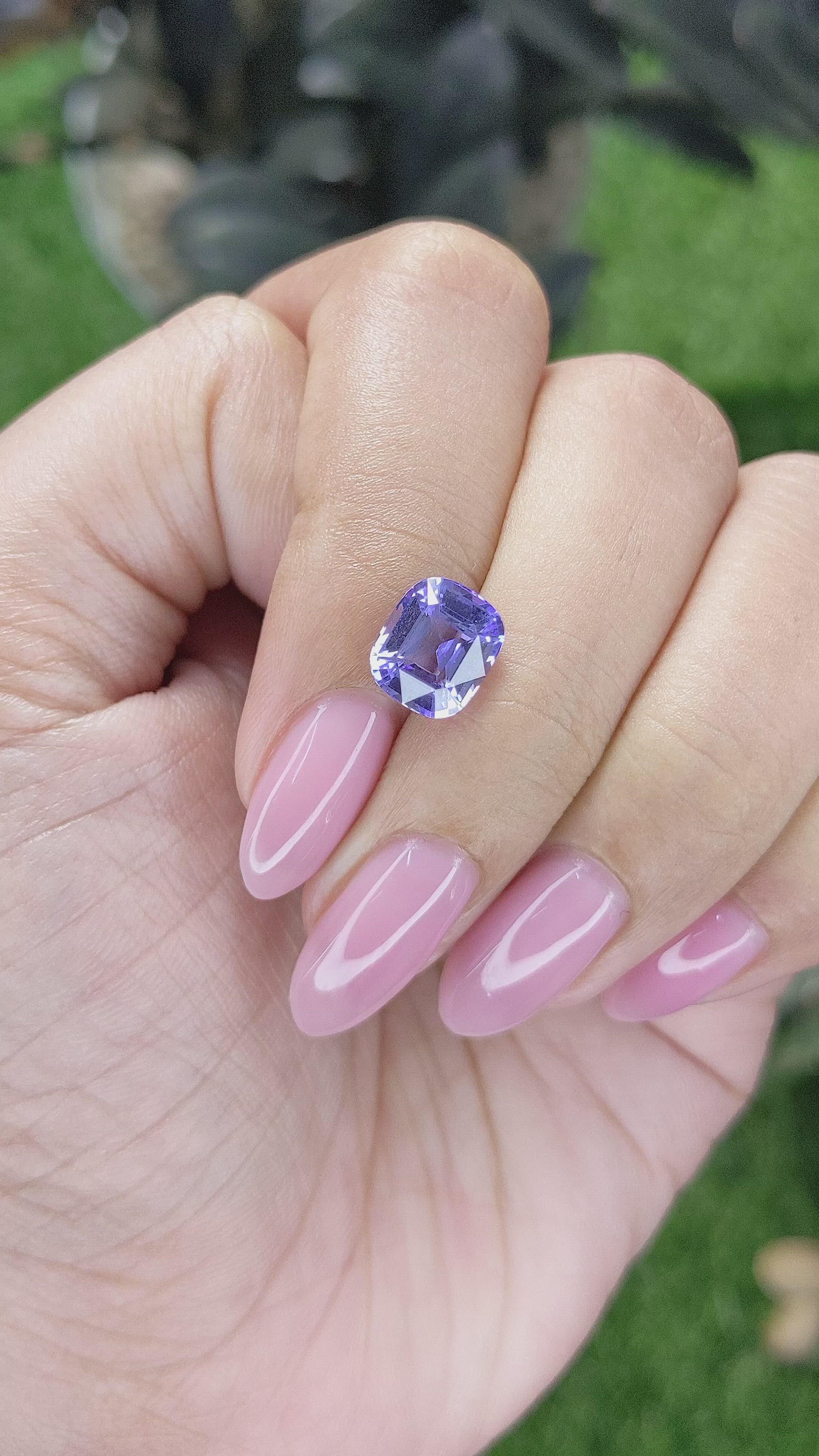 3.05 Ct. Violet Tanzanite from Tanzania Size Video
