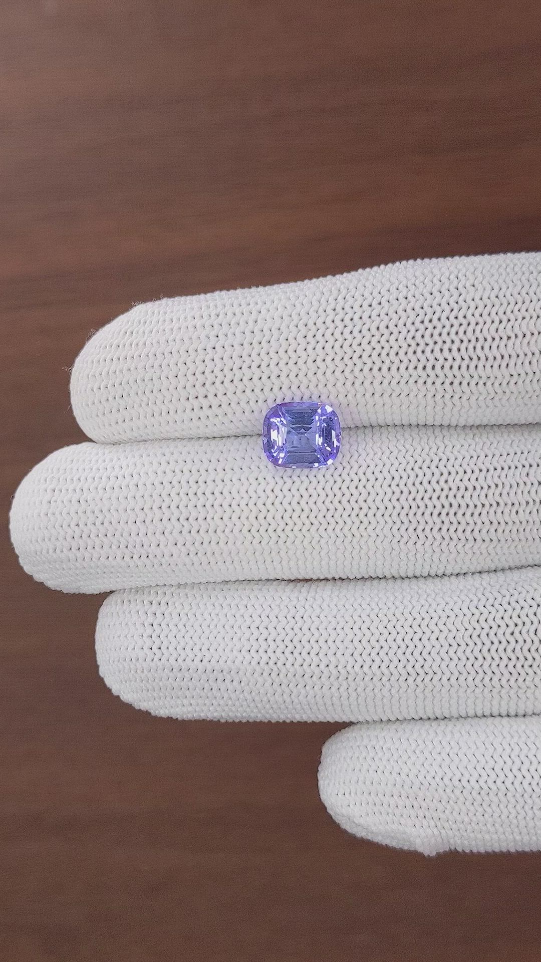 3.05 Ct. Violet Tanzanite from Tanzania Size Video