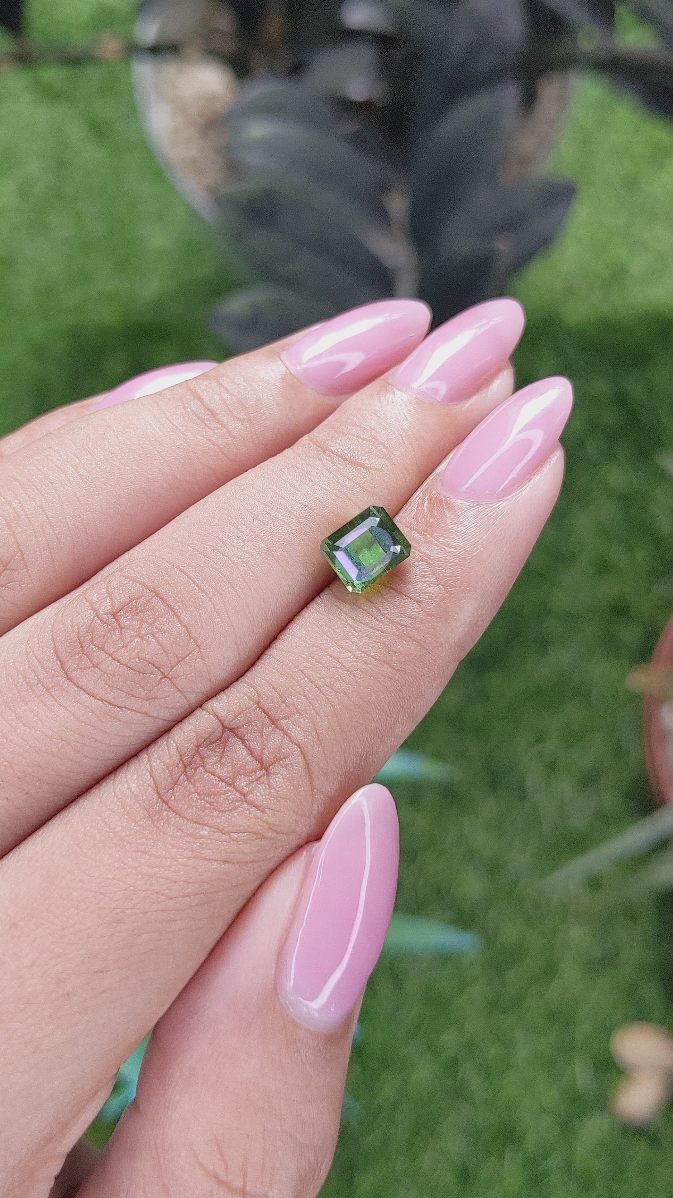 2.16 Ct. Bluish Green Tourmaline from Tanzania Size Video