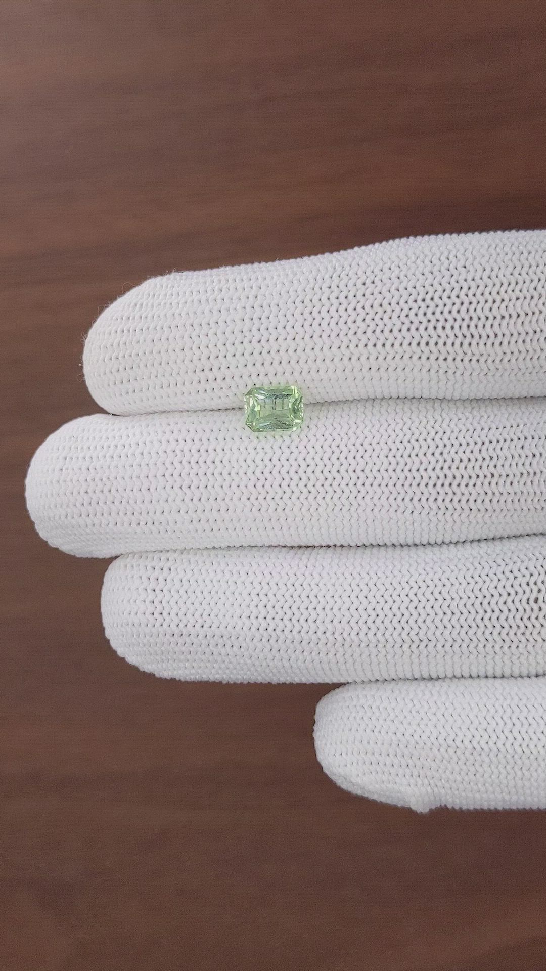 1.06 Ct. Green Tourmaline from Tanzania Size Video