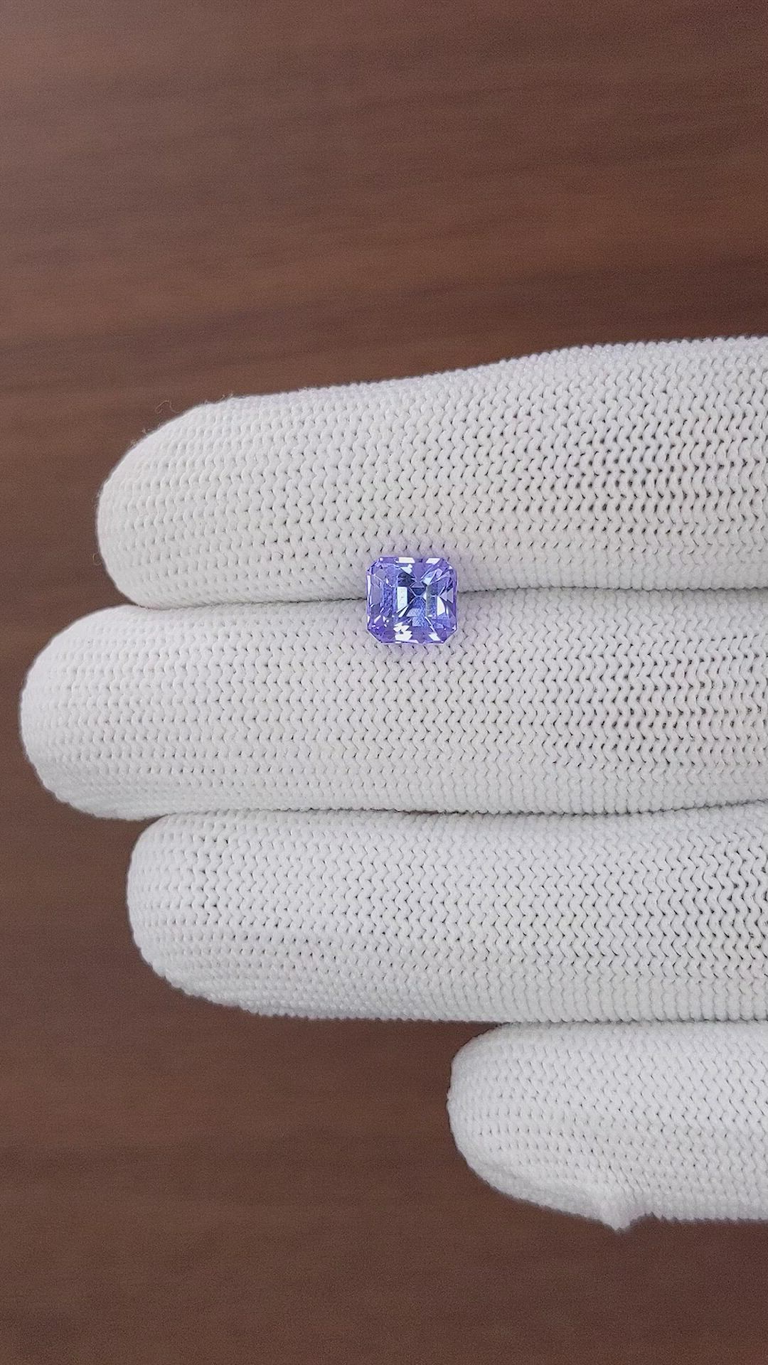 2.56 Ct. Violet Tanzanite from Tanzania Size Video