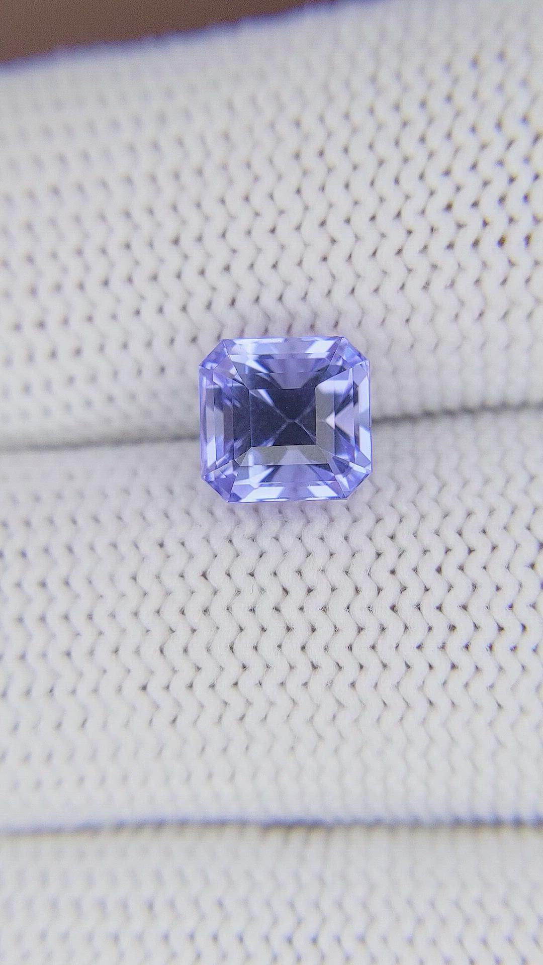 2.56 Ct. Violet Tanzanite from Tanzania Size Video