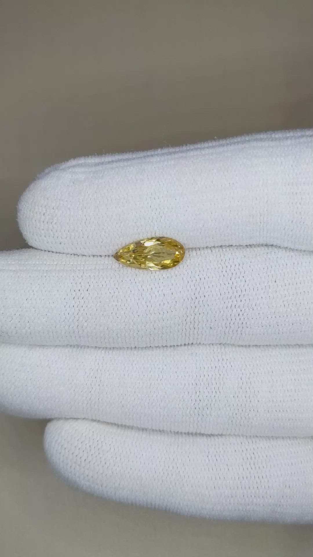 2.24 Ct. Yellowish Brown Zircon from Ceylon (Sri Lanka) Size Video