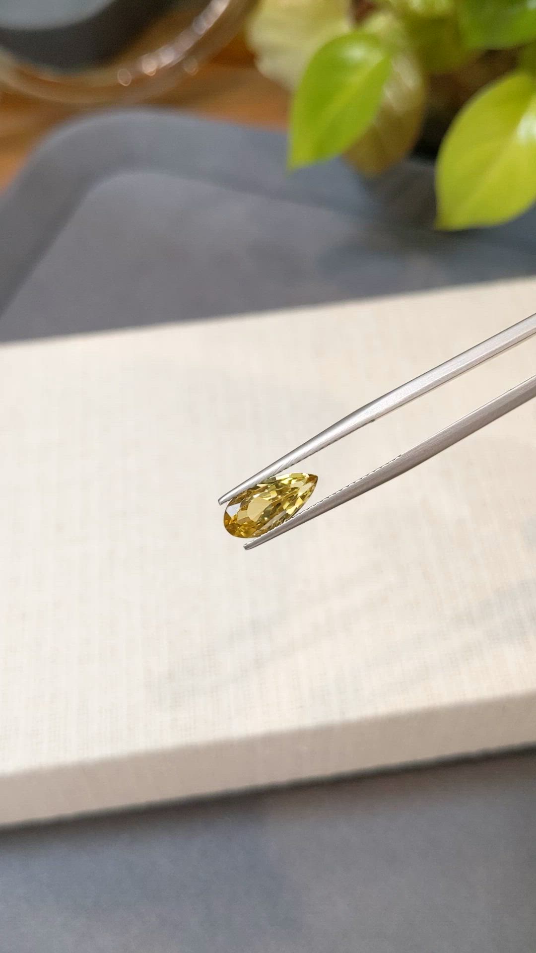 2.24 Ct. Yellowish Brown Zircon from Ceylon (Sri Lanka) Size Video