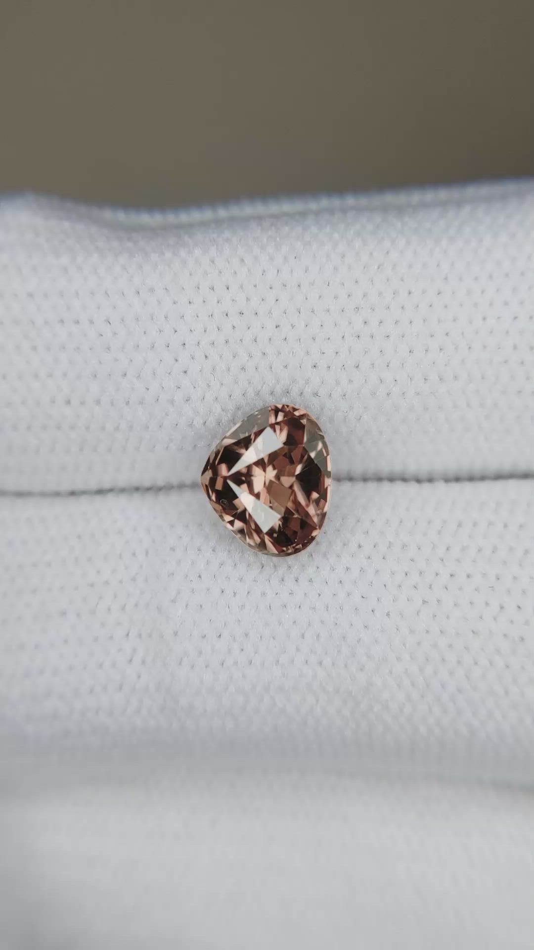 2.60 Ct. Brown Zircon from Ceylon (Sri Lanka) Size Video