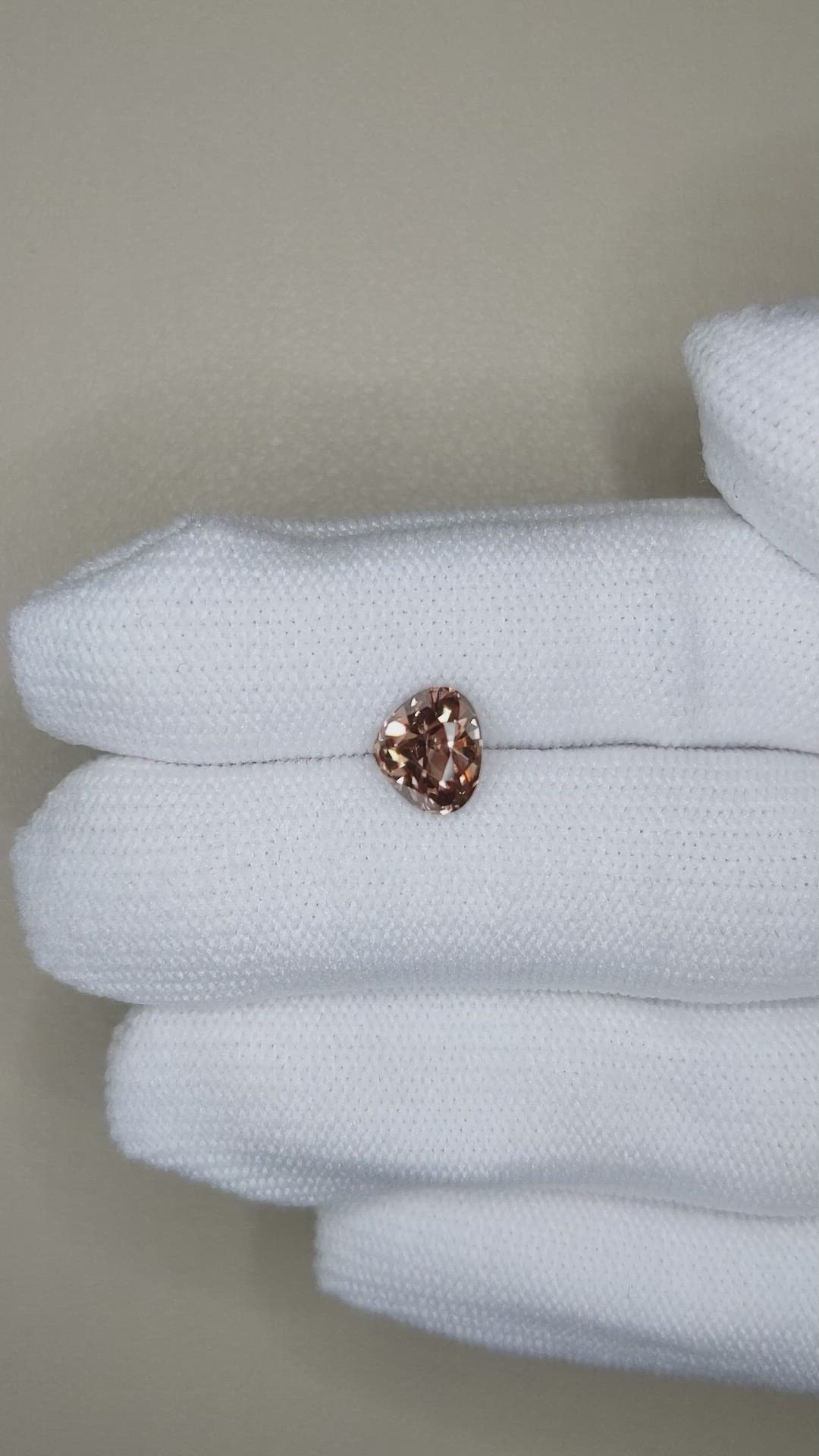 2.60 Ct. Brown Zircon from Ceylon (Sri Lanka) Size Video