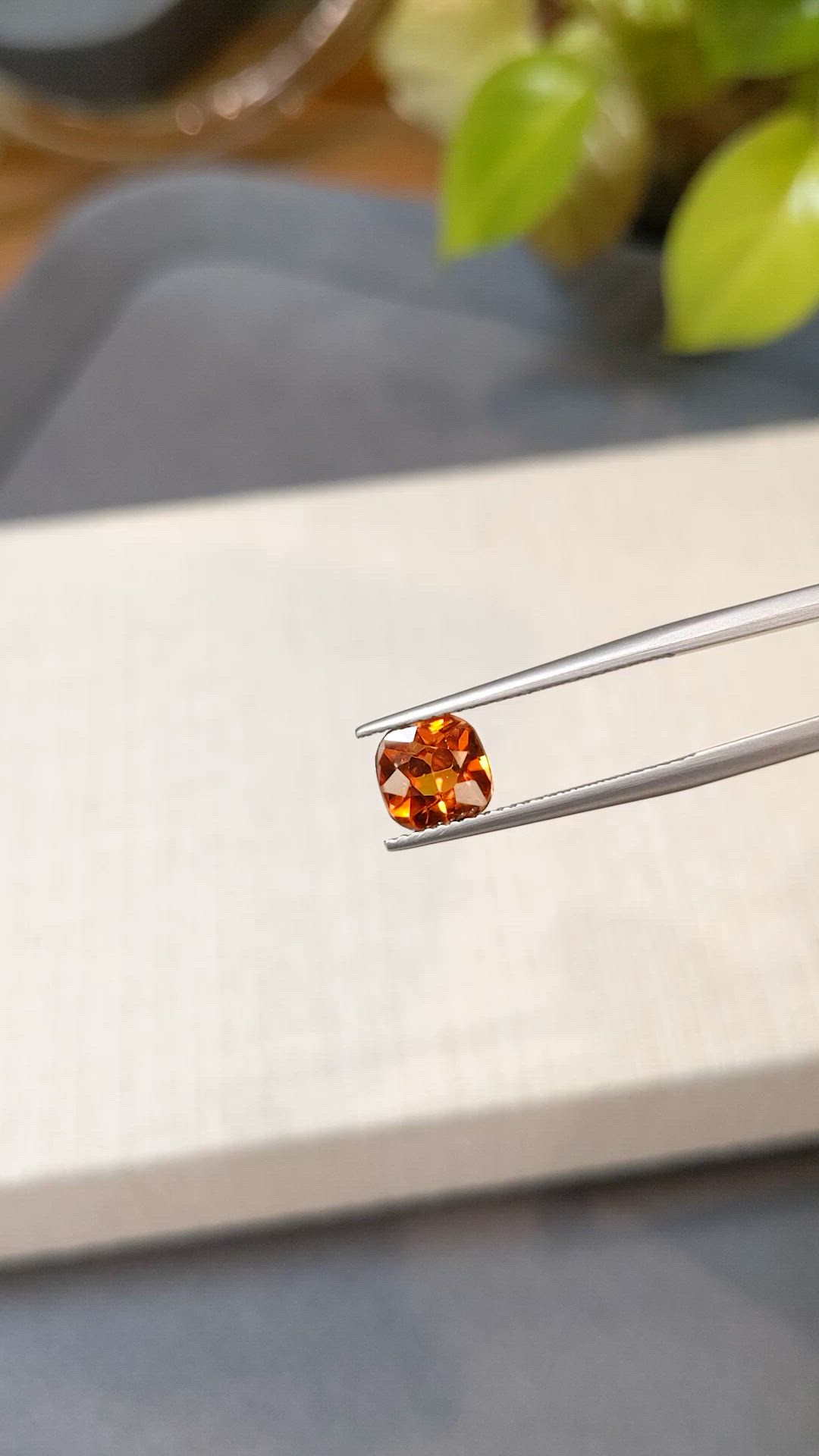 2.09 Ct. Brownish Orange Zircon from Ceylon (Sri Lanka) Size Video