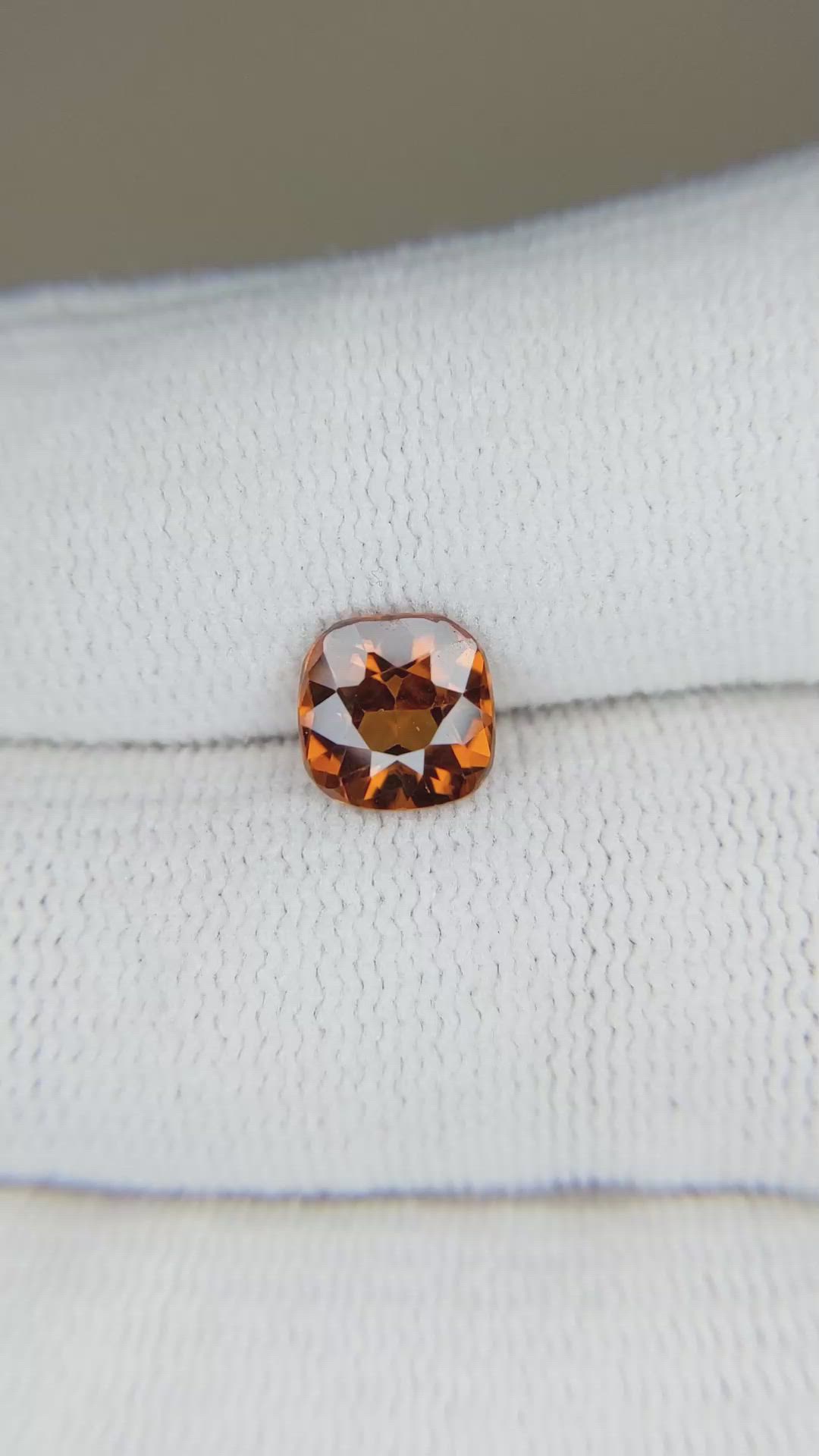 2.09 Ct. Brownish Orange Zircon from Ceylon (Sri Lanka) Size Video