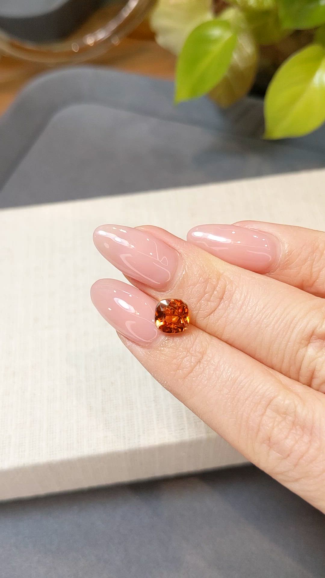 2.09 Ct. Brownish Orange Zircon from Ceylon (Sri Lanka) Size Video
